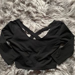 Criss cross crop top